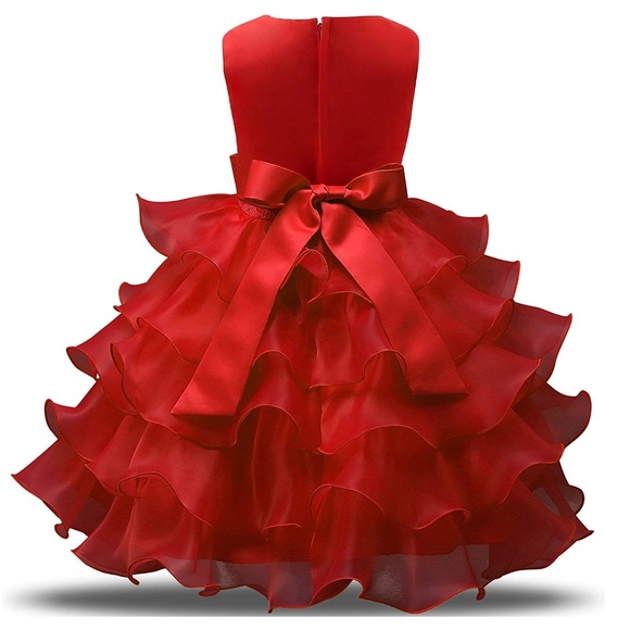 Girl Dress Ruffles Lace Party - Picture 3 of 3